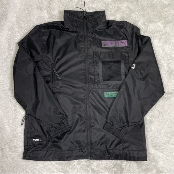New Puma X Felipe Pantone Jacket Black Windbreaker